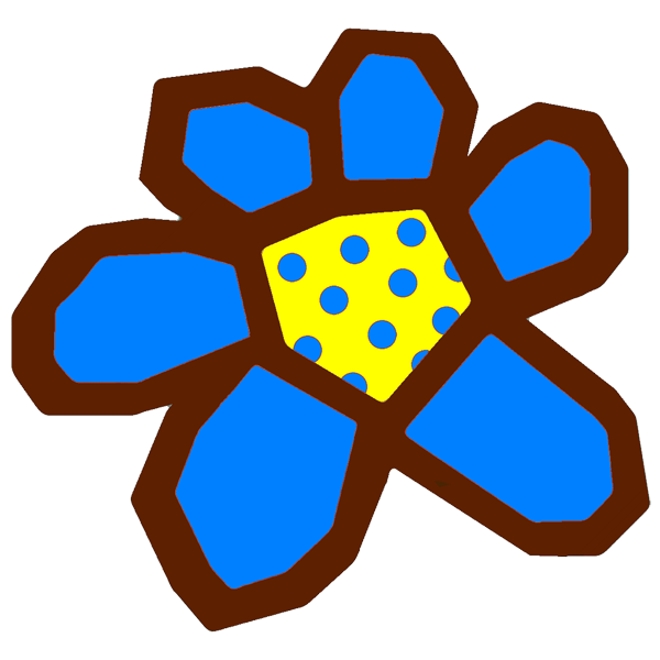 logo modrá kytička